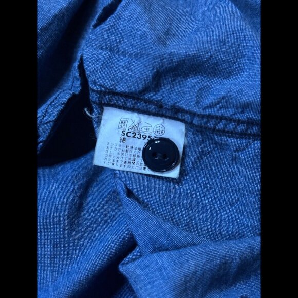 Vintage Mister Freedom Shirt Large Mens 645 Chambray Long Sleeve Button Pocket - Picture 8 of 9